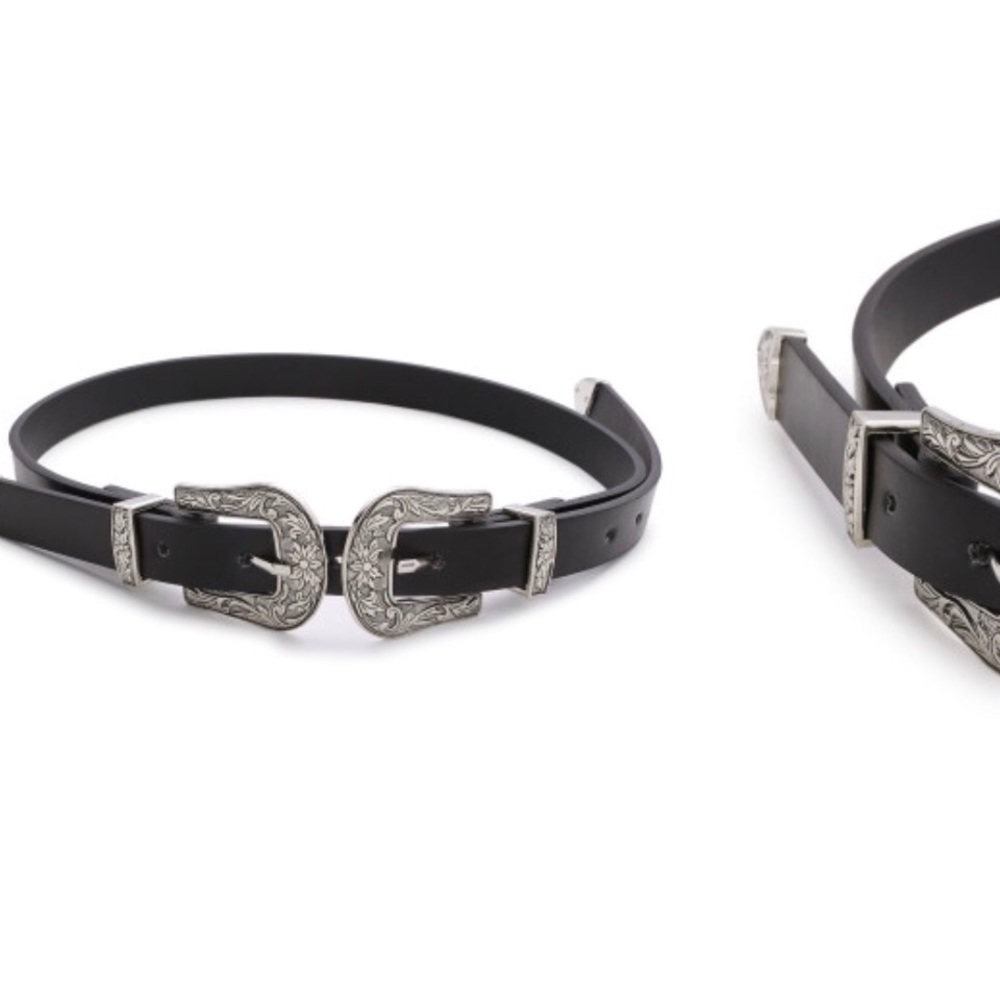 Double Buckle Western Belt